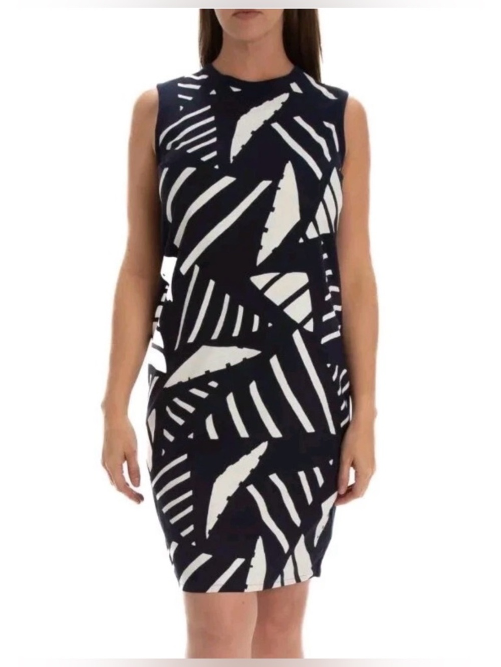 LAUREN RALPH LAUREN Faraleigh Sweater Dress Printed Front Size XL